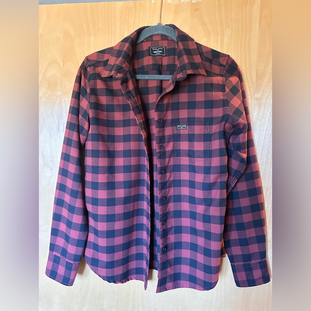 Kimes Ranch Red and Black Plaid Shirt